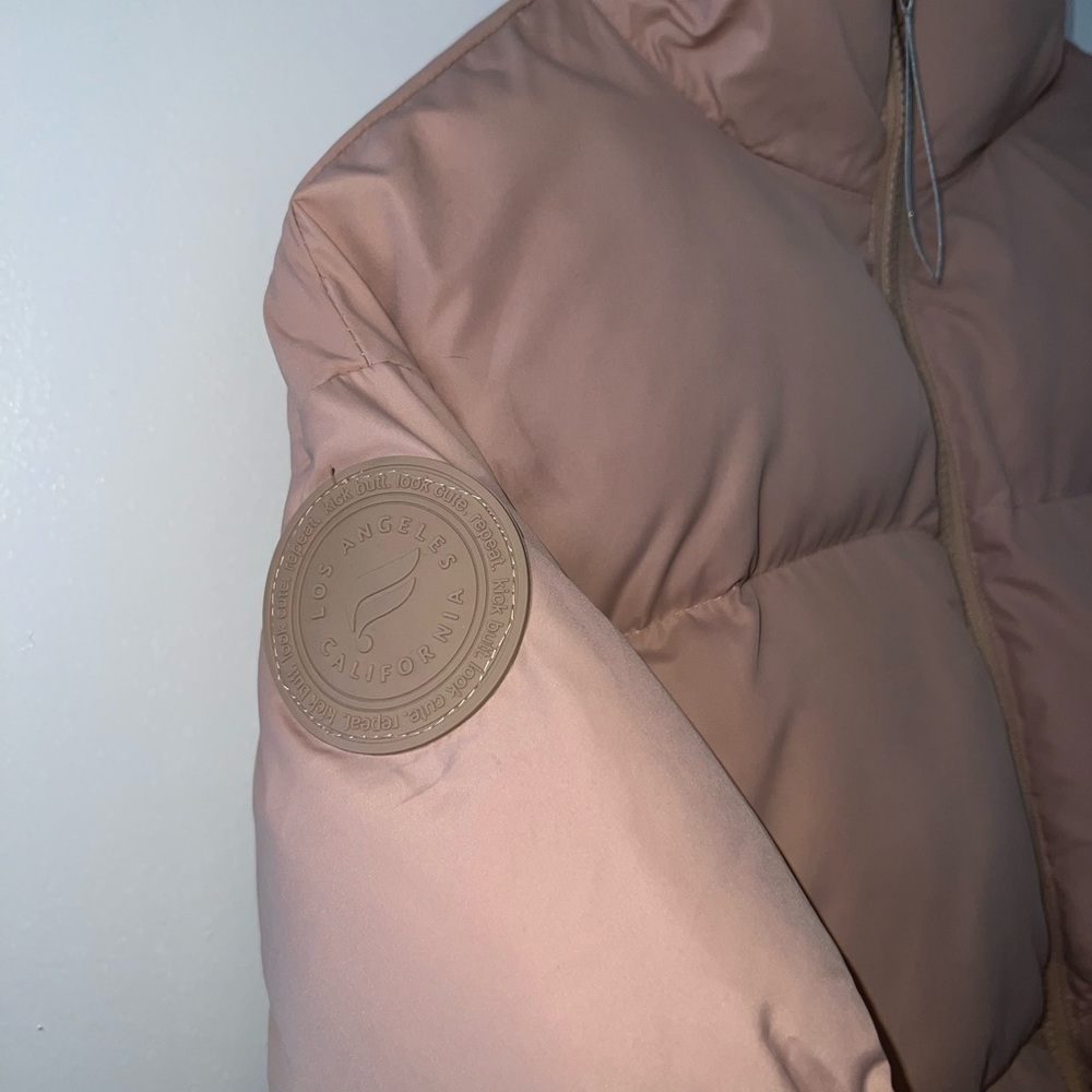 Fabletics Wander Cropped Puffer In Desert - Picture 6 of 8